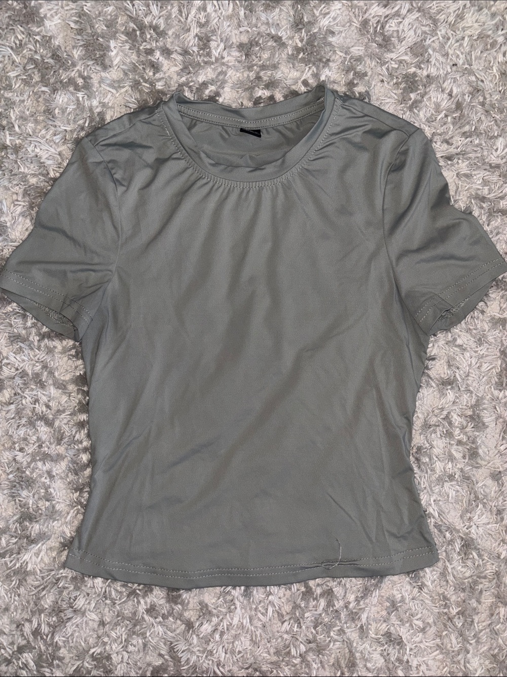 SHEIN Short Sleeve Crewneck Tee - Gray